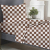 D&D Brown Check Pillow Case