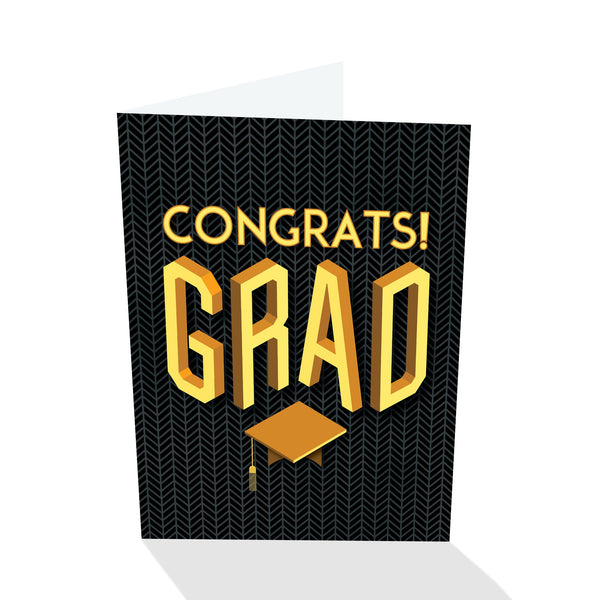 Sapori Congrats! Grad - Graduation Card (Black)