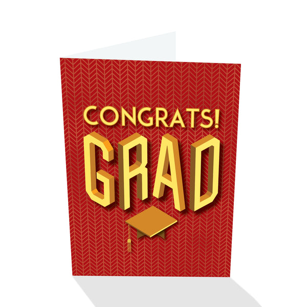 Sapori Congrats! Grad - Graduation Card (Red)