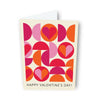 Sapori- Semicircles + Hearts Modern Valentine Greeting Card