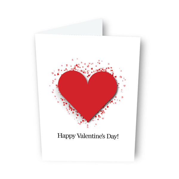 Sapori- Raised Red Heart Valentine Greeting Card