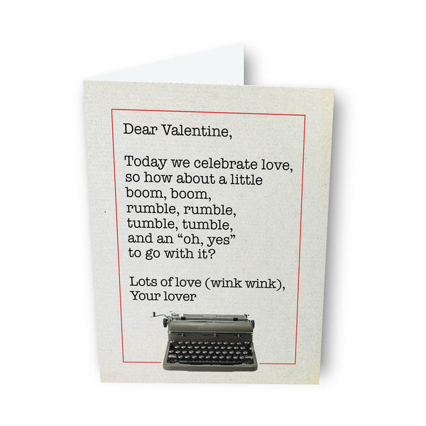 Sapori- Dear Valentine (Boom Boom), Greeting Card