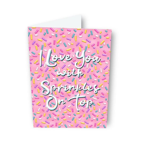Sapori I Love You with Sprinkles Card