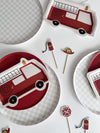 Fire Truck Cupcake Toppers, 8pk