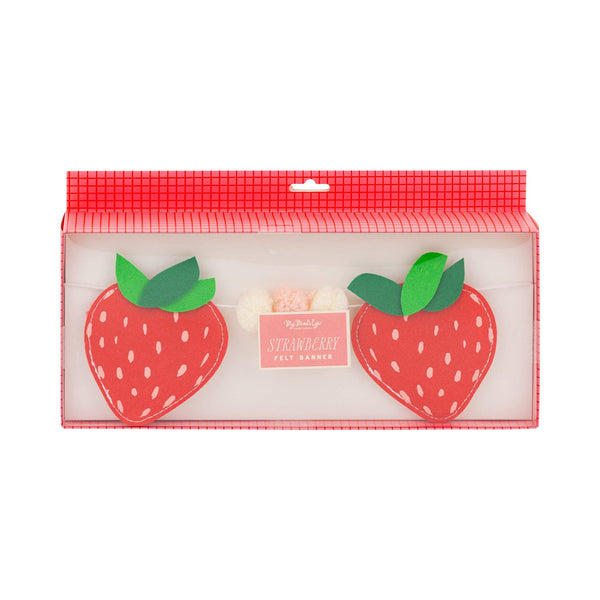Felt Strawberry Banner