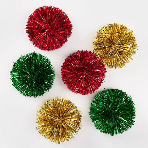 Christmas Tinsel Bows 6pk