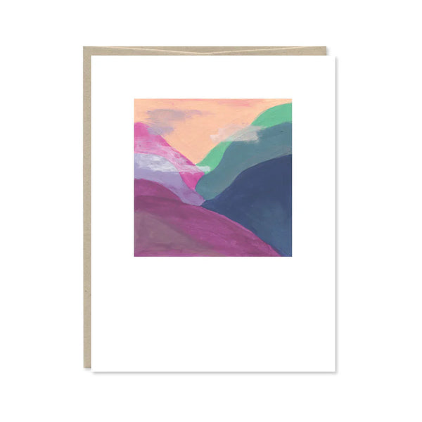 Sapori Painted Mountain Blank Greeting Card by Row House 14
