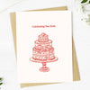 "Celebrating you both" Wedding Cake Greeting Card