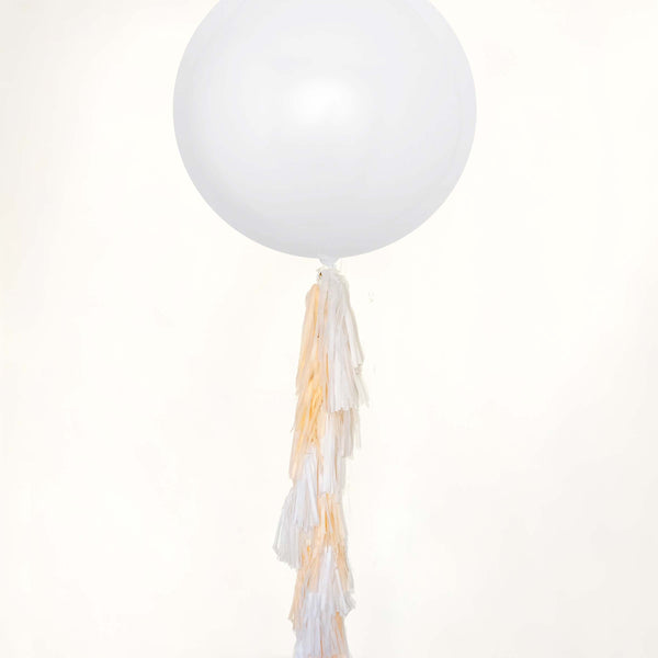 Boho White & Blush Paper DIY Tassel Tail