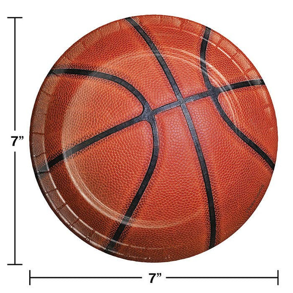 Basketball Dessert Plates, 8pk
