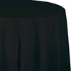 Black Velvet Round 82 inch Plastic Table Covers, 1/Pkg