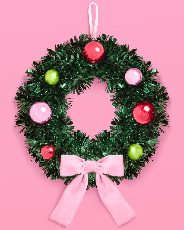 A Christmas Wreath - green iridescent mini wreath