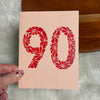 90th Floral Milestone Birthday Card