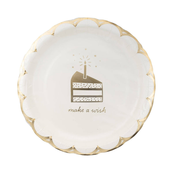 Make a Wish Cake 9" Plate, 8pk
