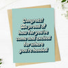 "Be proud of how far you've come" Graduation Text Greeting Card