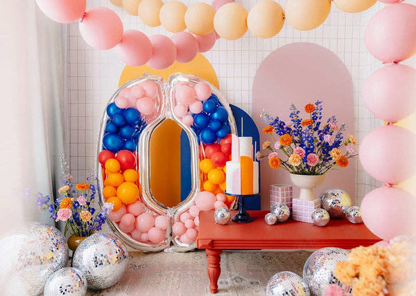 GIANT Silver Number Balloon Frame| 49 In