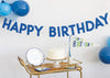 Blue Happy Birthday Puffy Felt Banner