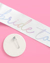 White Bride To Be Sash
