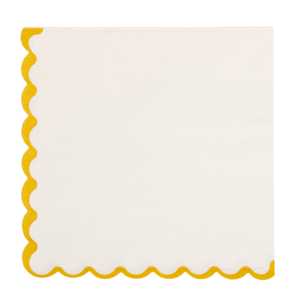 Foil Gold and Cream Cocktail Napkin