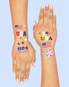 Stars & Stripes Patriotic Tats - 70ct