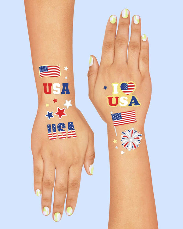 Stars & Stripes Patriotic Tats - 70ct