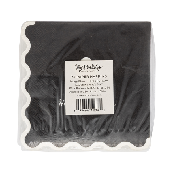 Booquette Ghost Cocktail Napkins, 24pk