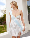 Something Blue Satin Sash