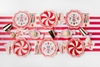 Peppermint Bow Christmas Dessert Napkins, 20pk