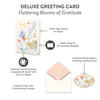 Sapori Fluttering Blooms of Gratitude Deluxe Greeting Card