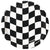 Black and White Check Dinner Plates, 8pk