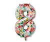 Garden Party Numbered Foil Balloon