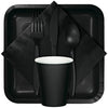 Black Assorted Plastic Cutlery, 24pk