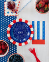 Firework Yay 7" Plates, 8pm