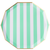 Fresh Mint Signature Cabana Stripe Dinner Plates, 8pk