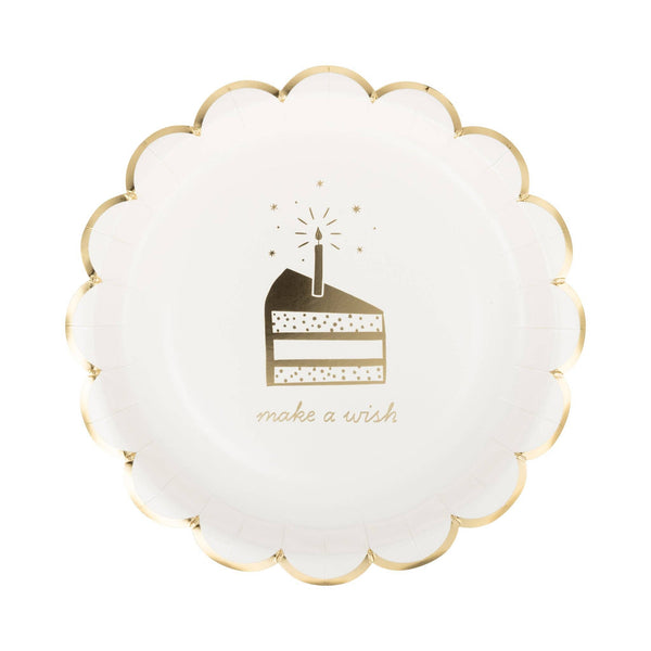 Make a Wish Cake 9" Plate, 8pk