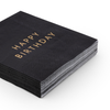 Black Happy Birthday Cocktail Napkins, 20pk
