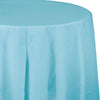 Pastel Blue Round Plastic 82 inch Table Cover