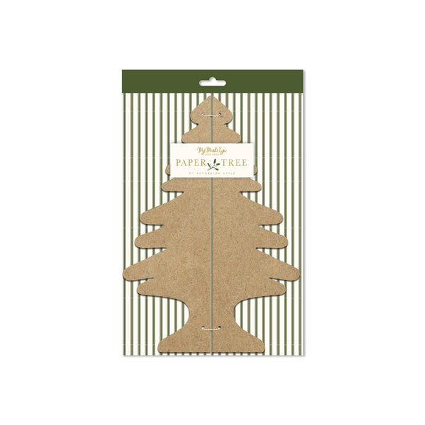 Christmas Memories Medium Kraft Paper Tree Decor