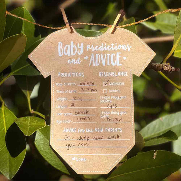 Baby Shower Prediction/Advice Card, 50pk