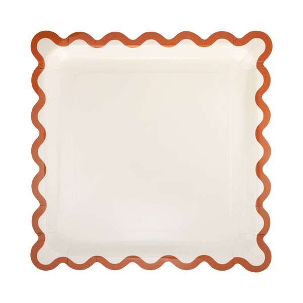 Rust Ric Rac Dinner Plates, 8pk