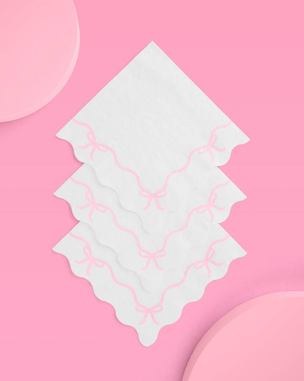 Bow Dessert Napkins, 25pk