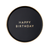 Black Noir Happy Birthday Dessert Plates, 8pk