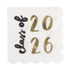 Foiled Class of 2026 Scallop Cocktail Napkins, 18pk