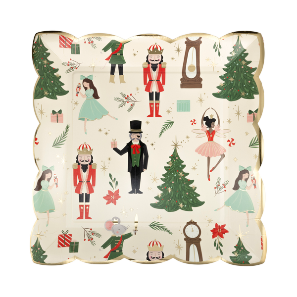 Nutcracker Pattern Dinner Plate- 8pk
