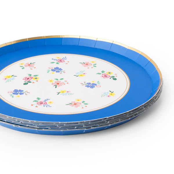 Multicolor Elegant Floral Dessert Plates, 8pk (MULTIPACK)