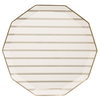 Gold Signature Stripe Dinner Plates, 8pk