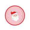 Pink & Red Jolly Santa Dessert Plates, 8pk