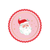 Pink & Red Jolly Santa Dessert Plates, 8pk