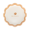 Gingham Happy Thanksgiving Dinner Plates, 8pk