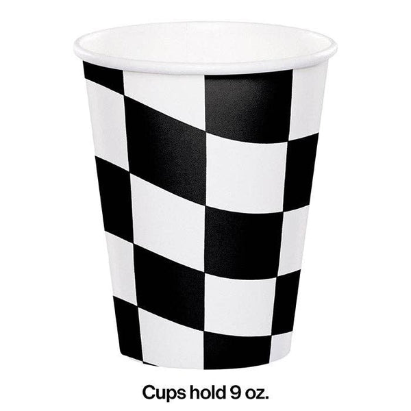 Black and White Check Cups, 8pk